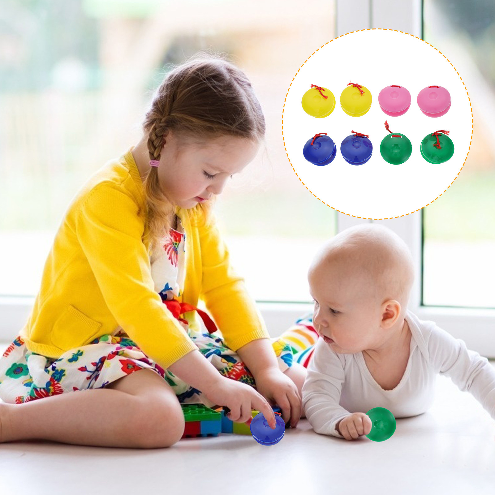 Kids Education Help - 8 pezzi di castagnette creative per