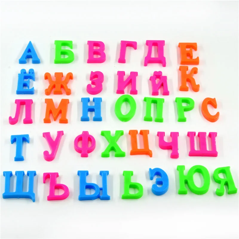 Magnetic Letter Board - Frigorifero con lettere magnetiche dell'alfabeto russo,